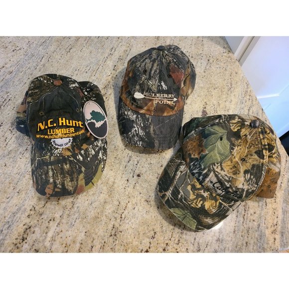 3 Camoflauge Caps Hats Mossy Oak NWT- NC Hunt Lumber,  Cabelas, Mulberry Point. - Picture 11 of 12